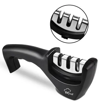 

Knife Sharpener 3 Stages Professional Kitchen Sharpening Stone Grinder knives Whetstone Tungsten Diamond Ceramic Sharpener Tool