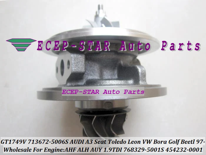 GT1749V 713672-5006S 768329-5001S 454232-0001 Turbo CHRA Turbocharger for AUDI A3 Seat Toledo Leon VW Bora Golf Beetl 1997- AHF ALH AUY 1.9L TDI (4)