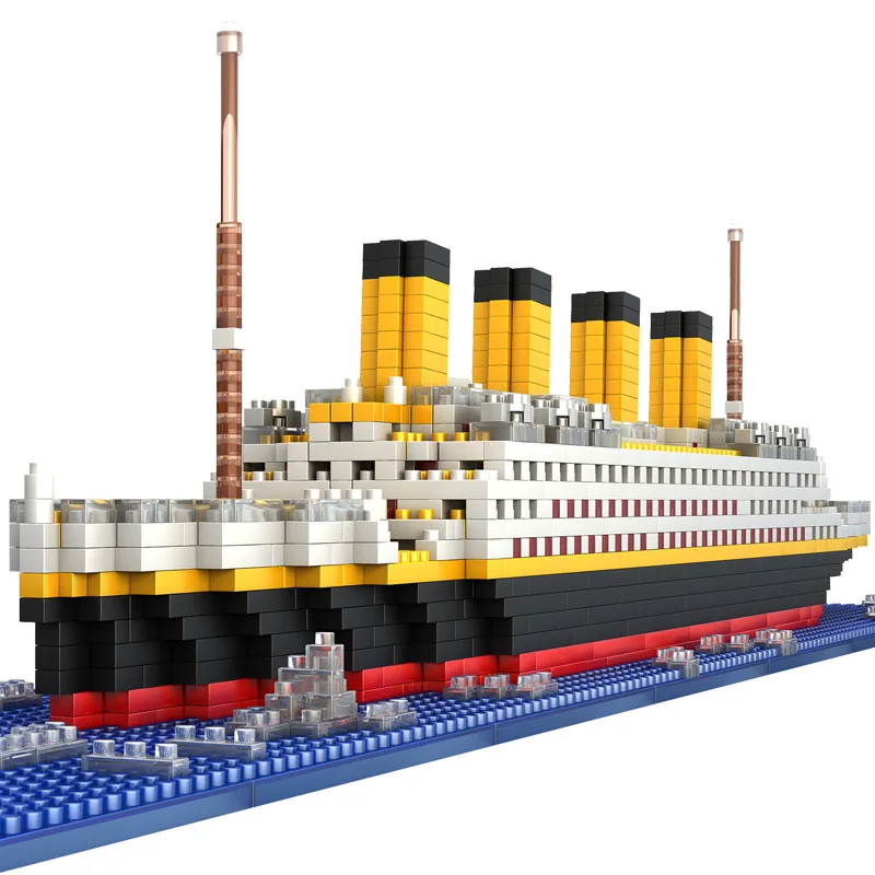 Titanic модель корабля строительные блоки кирпичи игрушки с 1860 шт Titan 3D набор Diy лодка образовательная коллекция для детей мальчиков