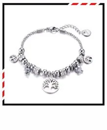 Hot Tree of Life Crystal Round Small Pendant Necklace Gold 15 12