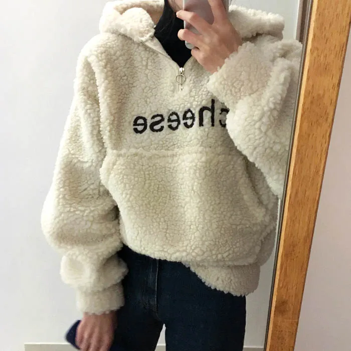 Korean 2018 new cute plush monogrammed casual hat cover lamb -Hoodies, Sweatshirts Korean 2018 new cute plush monogrammed casual hat cover lamb -Hoodies, Sweatshirts