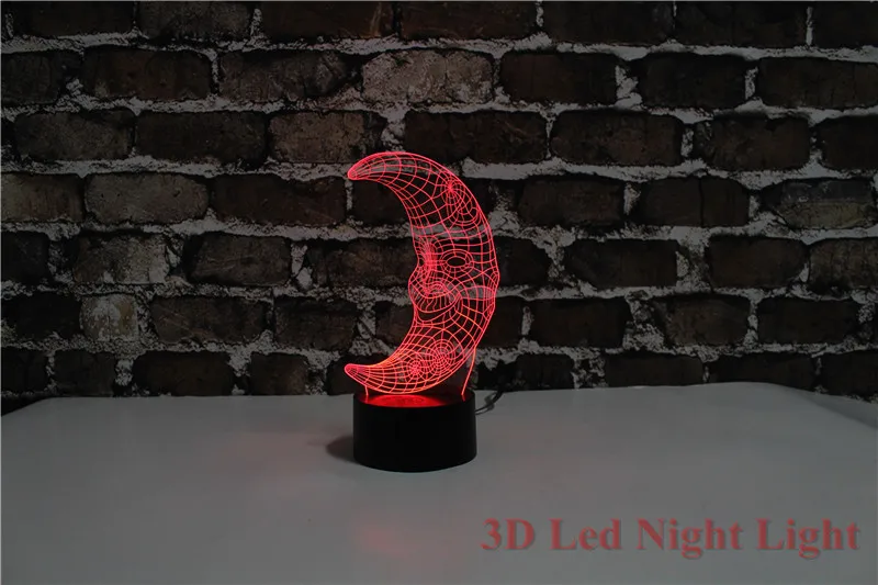 3D пятница ночные светильники Новый подарок на день рождения Луна с 7 цветов и сменные творческие экономии детская спальня ночник