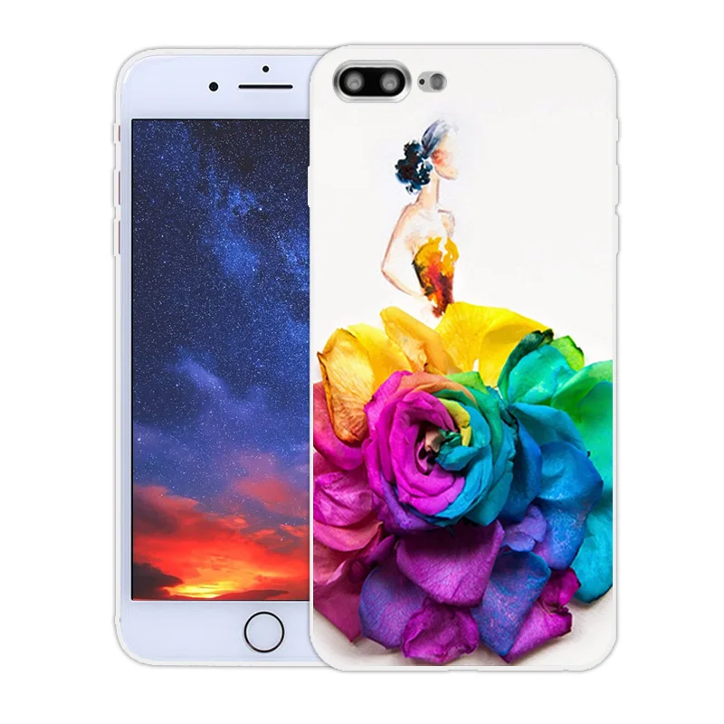Силиконовый чехол для iPhone 7 7plus 8 X 10 оболочка 5s 5c SE 6 6s 6plus прозрачный матовый