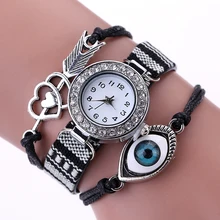 Nuevo reloj de ojo para mujer, reloj con flecha y corazón, reloj de pulsera clásico con diamantes de imitación a la moda para chicas, reloj femenino bayan saat damen uhren