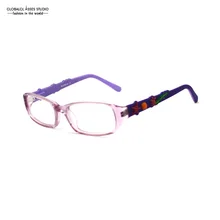 Прямоугольные линзы ацетат Очки Рамки розовый кристалл Рамки Морская звезда украшения фиолетовый храм рецепту оптический Рамки mod.09-C1
