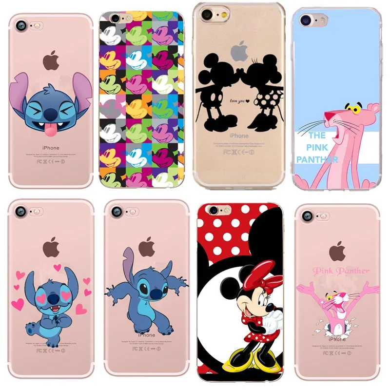 Cartoon Mickey Minnie Mouse Soft TPU Silicone Clear Phone Case For Apple iPhone 6 6s 7Plus 5 5s Se 8 X for 7 Cases Coque |