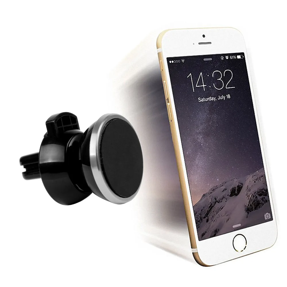 

360 Degrees Rotation Magnetic Support Phone Navigation Holder Car Air Vent Mount Clip Fit for VW Ford Mazda Audi etc Car Styling