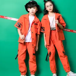 2019 Новый Джаз детские танцевальные костюмы костюм для хип-хопа для выступления на сцене практике Спорт игровая одежда костюм BL1068