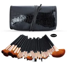 Pro 32 шт. набор кистей для макияжа Пудра основа тени для век макияж кисти Косметика Мягкие синтетические волосы из искусственной кожи чехол