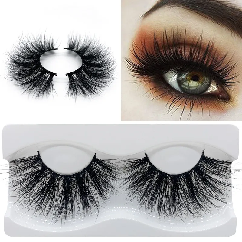 1 pair of 25mm 5D mink hair false eyelashes 3D thick for makeup tools | Красота и здоровье