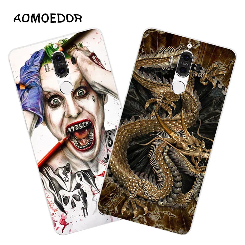 huawei mate 9 Case Silicon panda Painting Soft TPU Back Cover for pro Phone protect Bags shell |
