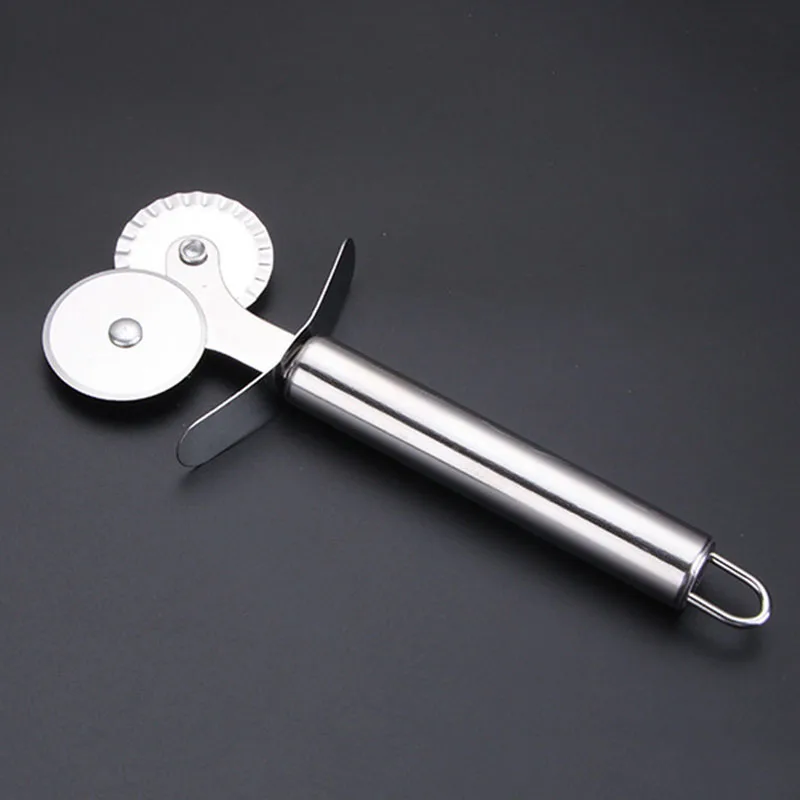 Stainless Steel Pizza Double Wheel Cutter Pizza Portable Knife kitchen Tools Cut Pizza Tools Kitchen Accessorie Tools