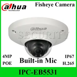 Dahua оригинальная IPC-EB5531 5MP панорамная сеть рыбий глаз камера IK08 PoE Встроенный микрофон ip-камера с экспресс-доставкой с логотипом