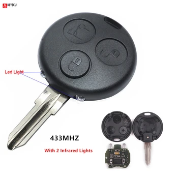 

Keyecu New Lights Remote Key Fob 3B for Benz Smart Fortwo Forfour City With 2 Infrared