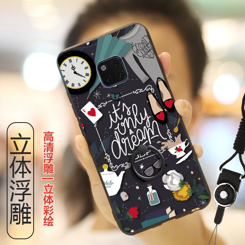 Чехол для huawei mate 20 Pro Забавный Милый мультяшный чехол телефона 20Pro s с кольцом