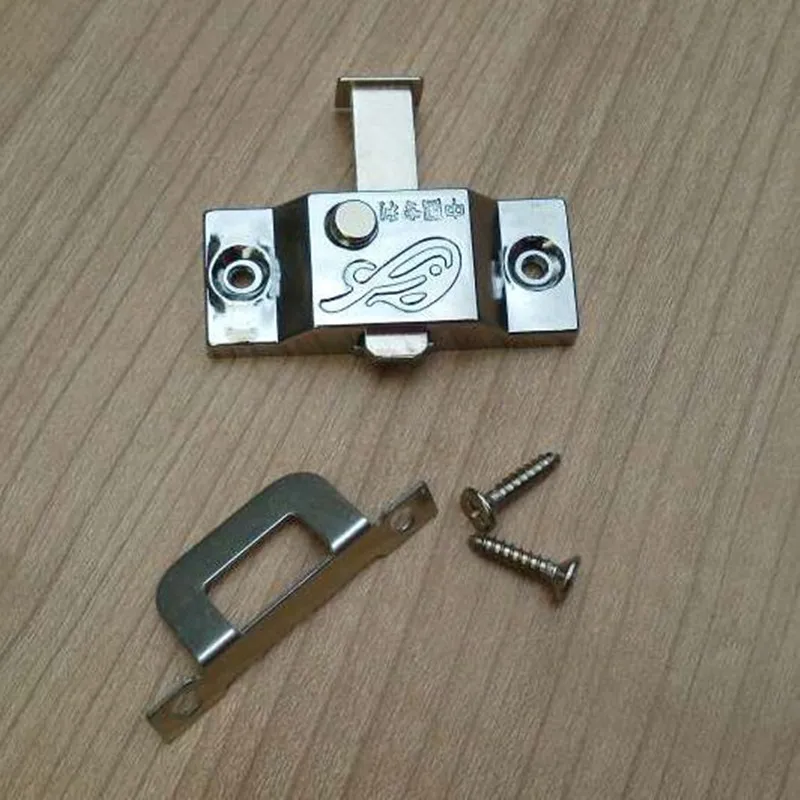 Frameless glass balcony door latch spring pin cat cage alloy doors and