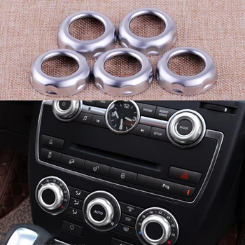 

CITALL 5pcs Dashboard Console Air Condition Switch Button Ring Cover Trim Fit for Land Rover Freelander 2 LR2 2013 2014 2015