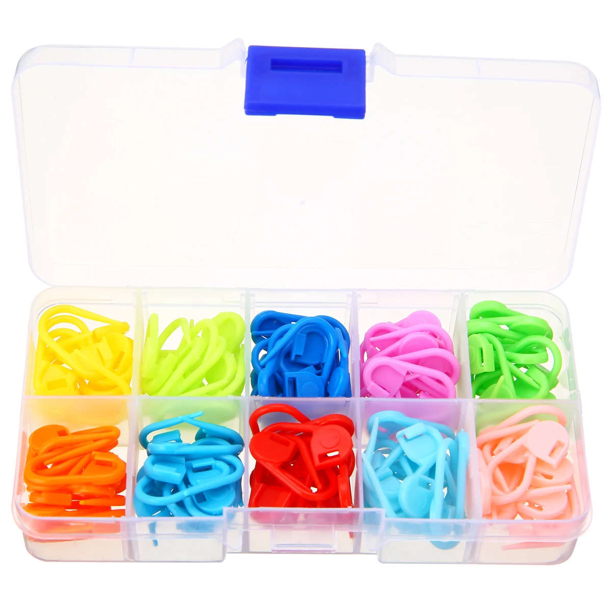 120pcs Mixed Color Crochet Locking Stitch Needle Clip Markers Holder Knitting Stitching Markers Hook for DIY Wool Fiber Clothes