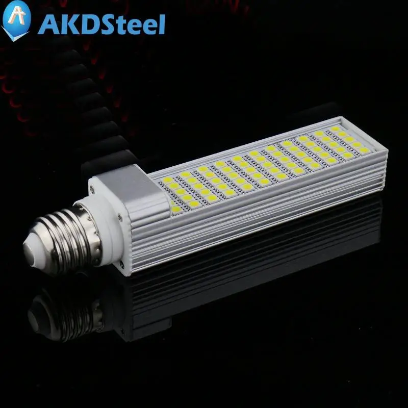 Akdsteel SMD 5050 60 Светодиодная лампа e27 свет AC85V 265V 12 Вт горизонтальный разъем лампы