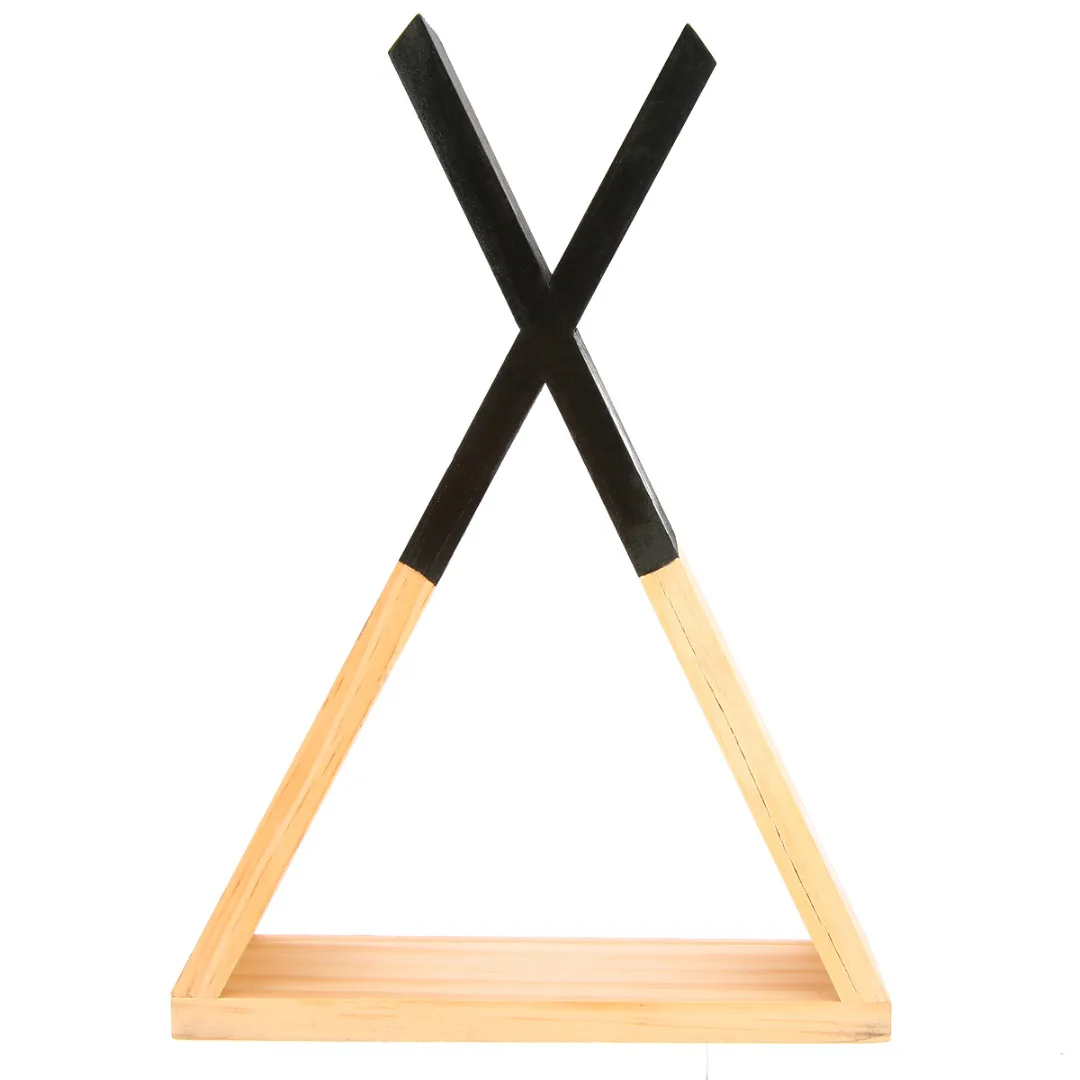 

1pcs Pine Wooden Home Trigon Triangle Storage Shelf Nordic Style Trigon Book Shelf Holder For Kids Room Book Store Decorations