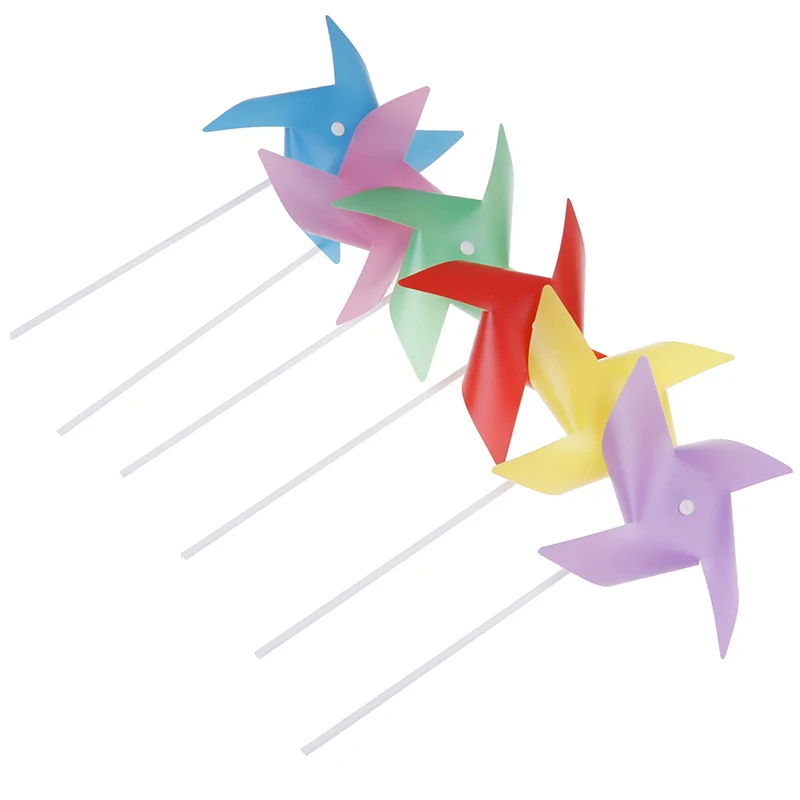 10 шт./лот красочная ветряная мельница игрушки Pinwheel само сборка детская игрушка
