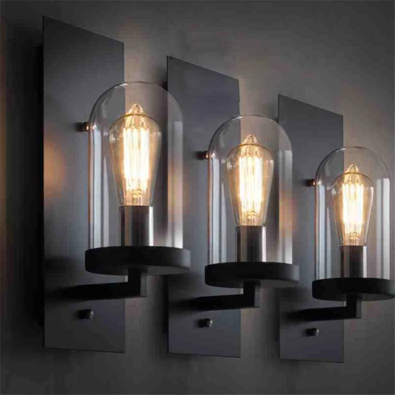 

Retro Creative Edison Bulb Different Iron Wall Light Bar Cafe Industrial Style Restaurant Living Room Bedroom Free Shipping