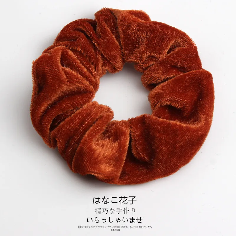 Women's Classy Velvet Scrunchies Solid Hair Ring Ties-Style3