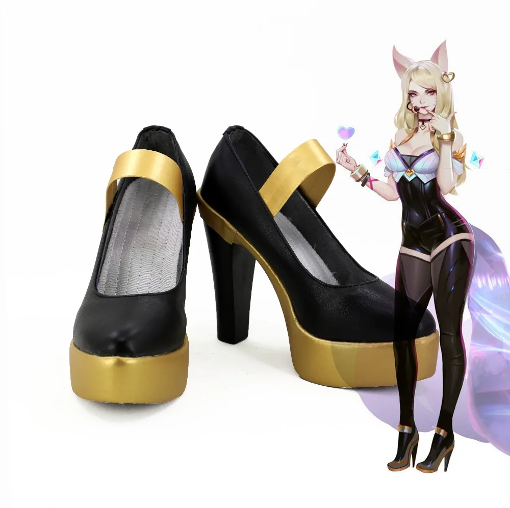 Туфли для косплея LOL Cosplay K/DA Ahri ботинки Star Guardian девочек и взрослых женские туфли на