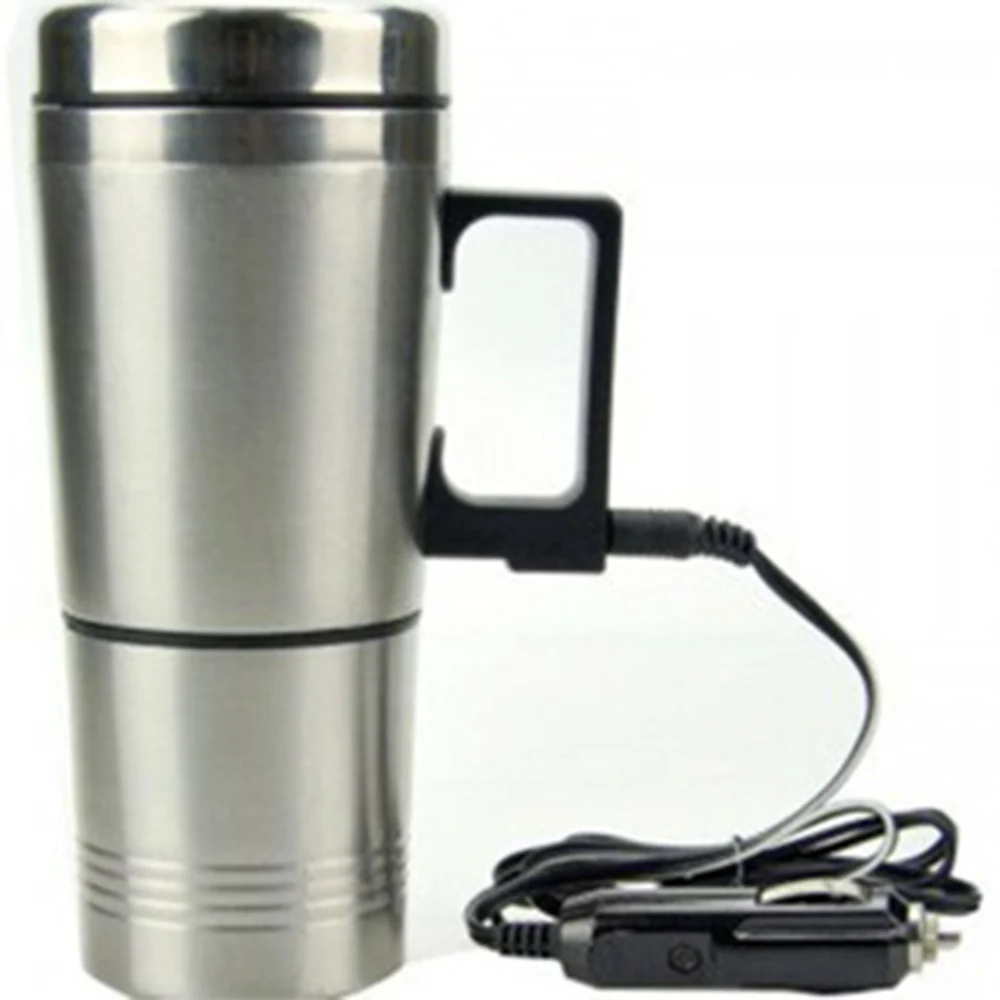 

12 V Stainless Steel Thermos Heating Cup Car Auto Adapter Heated 300ml Kettle Travel Mug Auto Accessories Travel Camping Mug