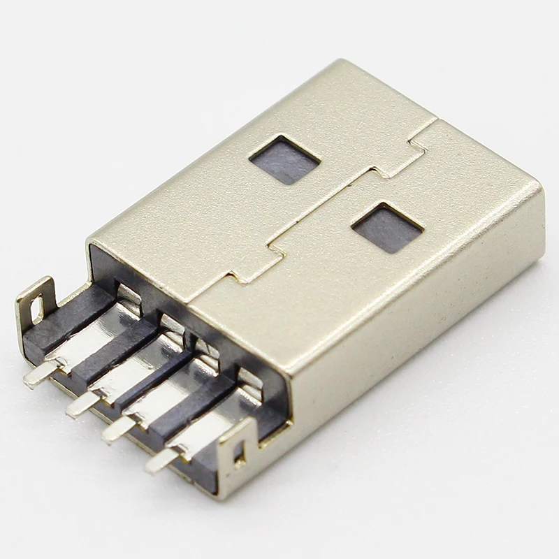 10 шт./лот USB 2 0 4 контактный разъем типа A SMT черный G49 для передачи данных и