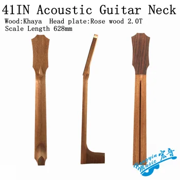 

Acoustic Guitar Neck African Mahogany Wood For Reinforced Ebony Dovetail 650 Chord Length Semi-manufactures Neck TL head
