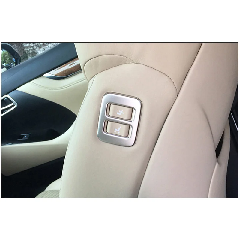 

lsrtw2017 car styling stainless steel car Co-pilot seat adjust frame trim for toyota alphard vellfire 2015 2016 2017 2018 2019