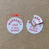 Aocarmo 100pcs/lot 1CM 10mm Damage Label Warranty Void Seal Easy Broken Fragile Sticker Adhesive For Cellphone Laptop Repair ► Photo 2/3