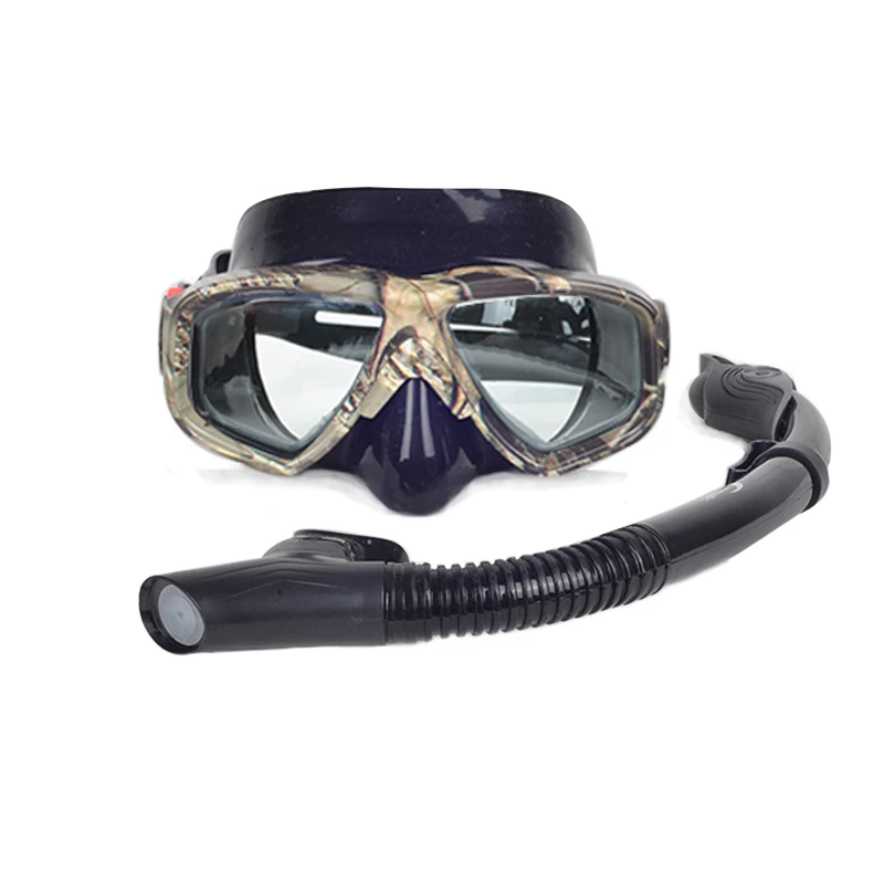 Professional 100% Liquid Silicone Scuba Diving Mask Set swimming mask With Dry Breath Tube Snorkeling Spearfishing Equopment