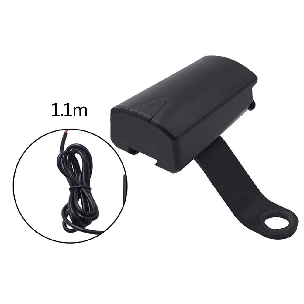Зарядка порт розетка 12V 1.5A мотоцикла питание для мобильного телефона USB Водонепроницаемый мотоцикл Автомобильный держатель для мобильного телефона лампы Зарядное устройство - Цвет: Черный
