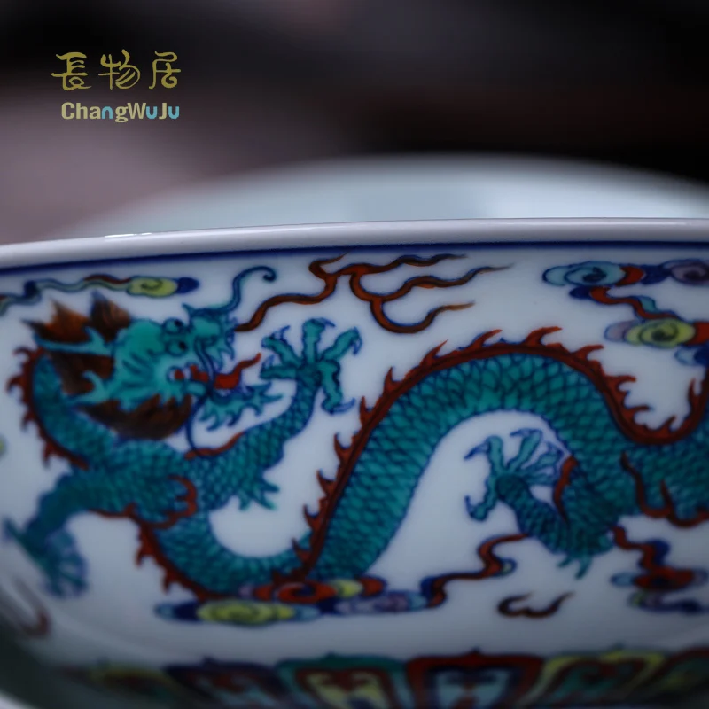 Changwuju в Jingdezheng китайские миски ручной работы синий и белый clashing цвет супа или noddle чаша в стиле древних