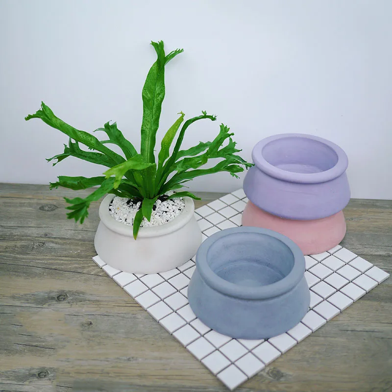 Cement planter silica gel mold small fresh concrete crock