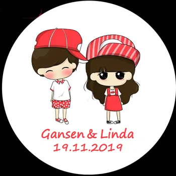 

100pcs Customize Personalised Name Sticker For Wedding Decoration Wedding Sticker Logo tag boda