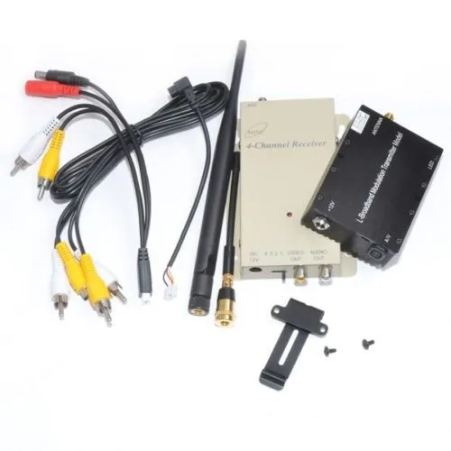 Беспроводной 1 2G 5W 5000MW 4CH FPV CCTV Аудио Видео AV Передатчик Приемник + антенна|receiver