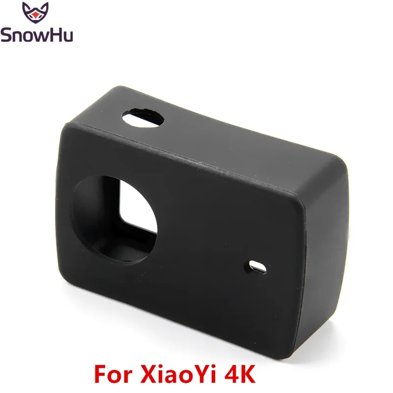 Мягкий силиконовый защитный чехол SnowHu для xiaomi YI 4 K + lite Sports Cam Mount case K/4 +/Lite аксессуары камеры GP304|Чехлы