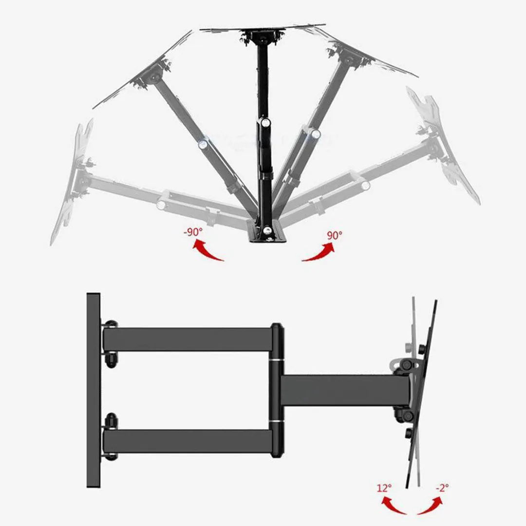 Mayitr 1pc Full Motion TV Wall Mount High Quality TV Swivel Bracket for 10-32Inch LED LCD Flat Screen TV