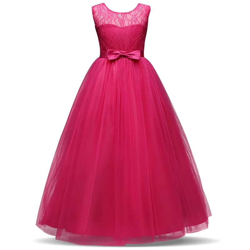 Кружевные платья принцессы для девочек; одежда из тюля; Детский костюм для выпускного вечера; дизайнерское вечернее платье для крупных девочек-подростков - Цвет: As Photo