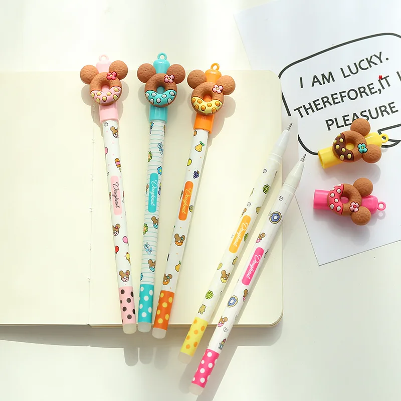 

5 pcs Sweet cookie gel pen set 0.5mm Blue color ink pens Cartoon Stationery Office School supplies material escolar FB440