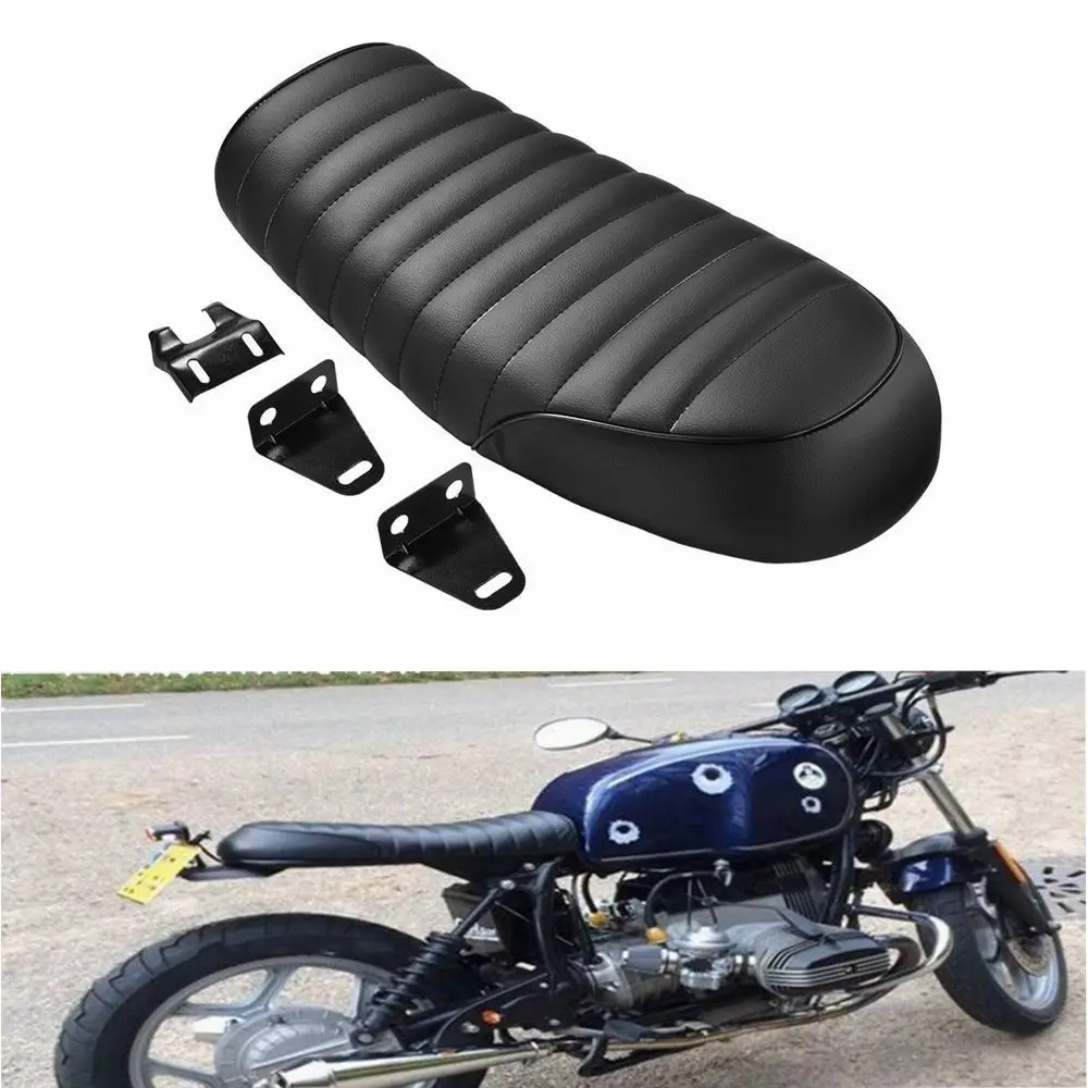 Мотоциклетное черное винтажное сидение для кафе Honda CB CL CB200 CB350 CB400 CB500 CB550 CB750 CB250