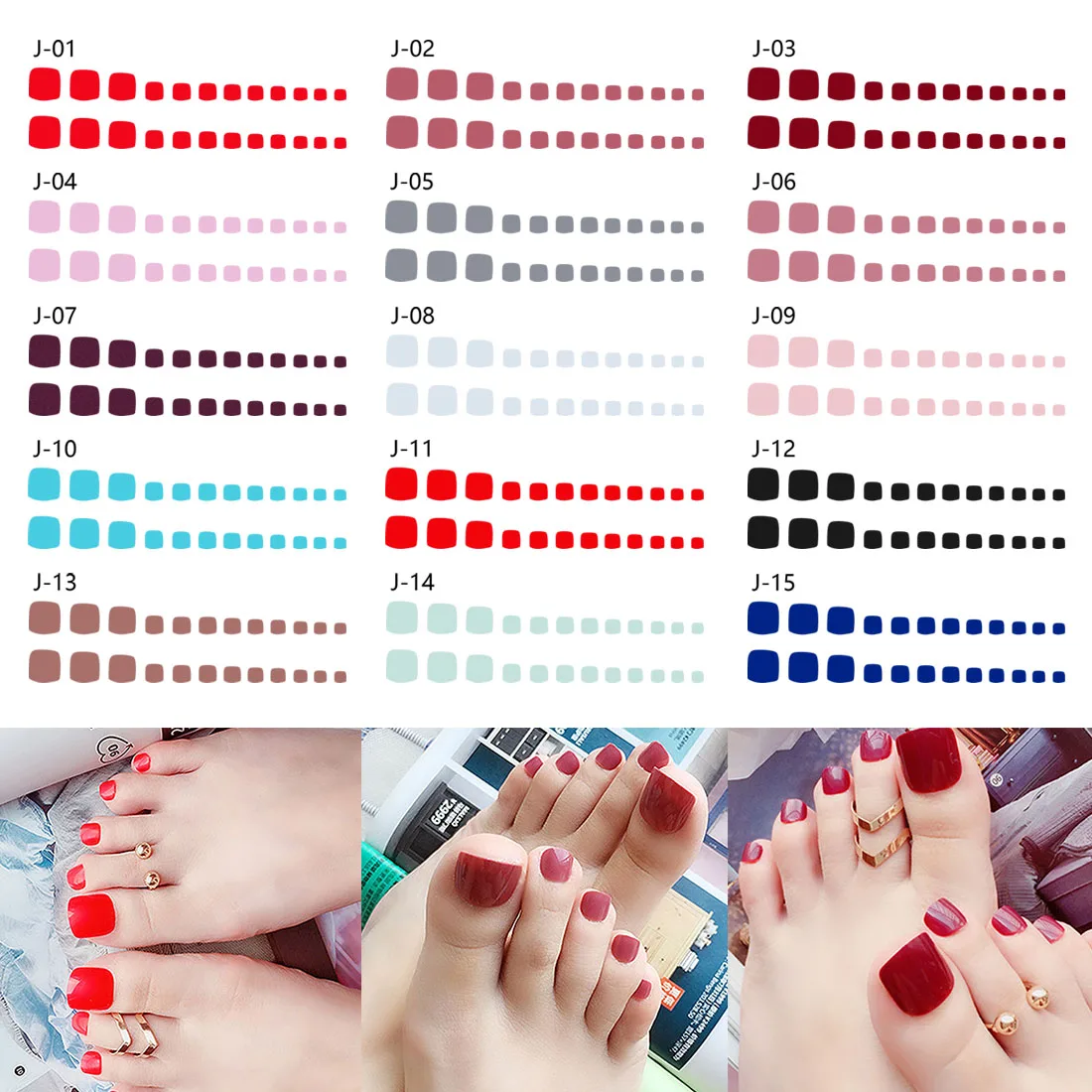 

Red Toe Nail Sticker Waterproof Toe Nail Wraps Art Nails Adhesive Foil Stickers Manicure Decals Pattern Decorations Patch