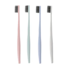 4 шт./компл. бамбук древесный уголь Нано ультра мягкая зубная щетка для гигиены полости рта однотонные Цвет