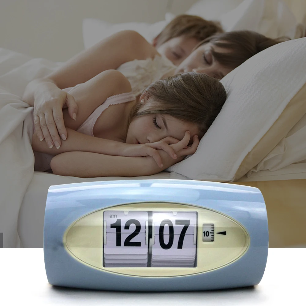 New Automatic Page Turning Alarm Clock Simple Table Clock Creative Personality Clock Page Digital Desk Clock Home Decor