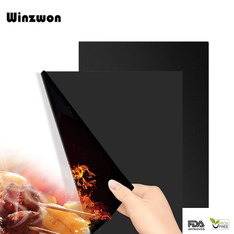

1Pcs Reusable Teflon Sheet Baking Mat High Temperature Resistant Baking Sheet Non-stick Heat-Resistant Pad Outdoor BBQ Grill Mat