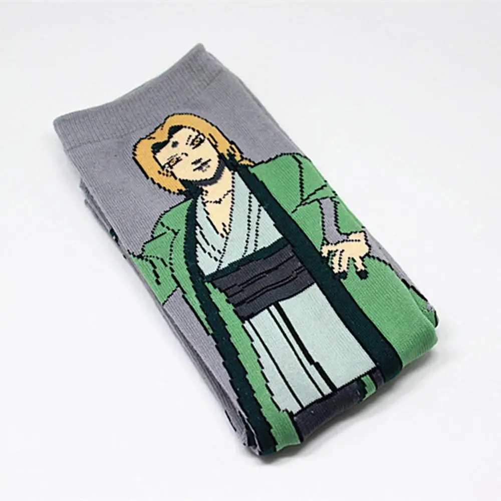 

Cartoon Tsunade Sasuke print socks Uzumaki Naruto personalized funny men sock street fashion sweat absorbent cotton crew socks