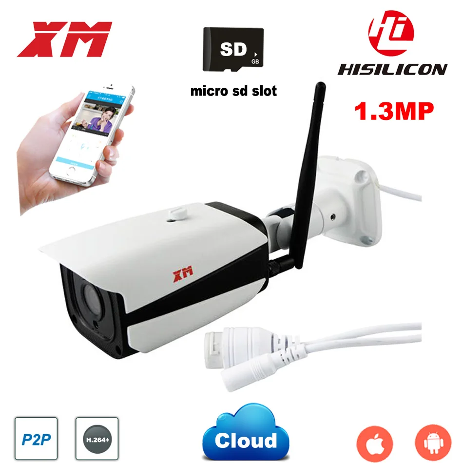 Ip камера HD 960p уличная с поддержкой Wi Fi 1 3 МП слот micro sd|outdoor wifi camera|ip camera outdoor wificamera |